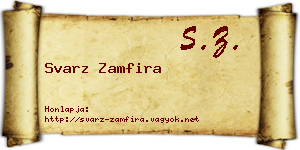 Svarz Zamfira névjegykártya